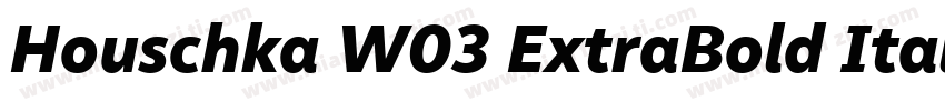 Houschka W03 ExtraBold Italic字体转换